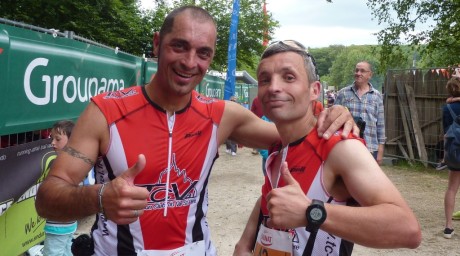 Antoine Turpin et Karim Baccouche au Trail de Guerlédan
