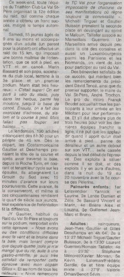 A Tra'vert Baie 2011 - Article Gazette